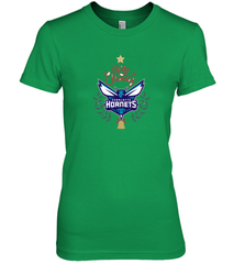 NBA Charlotte Hornets Logo merry Christmas gilf Women's Premium T-Shirt Women's Premium T-Shirt - FordPhuMy