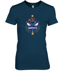 NBA Charlotte Hornets Logo merry Christmas gilf Women's Premium T-Shirt Women's Premium T-Shirt - FordPhuMy