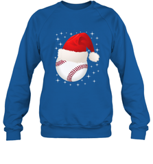 Christmas Stars baseball Ball Santa Hat Funny Sport Xmas Crewneck Sweatshirt Crewneck Sweatshirt - FordPhuMy