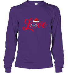 NFL Seattle Seahawks Logo Christmas Santa Hat Love Heart Football Team Long Sleeve T-Shirt Long Sleeve T-Shirt - FordPhuMy