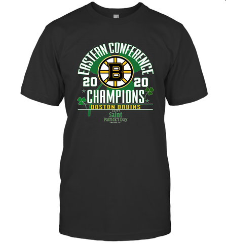 NHL ST PATRICK'S DAY Boston Bruins Fanatics 2020 Eastern Conference Champions Defensive Zone Men's T-Shirt
