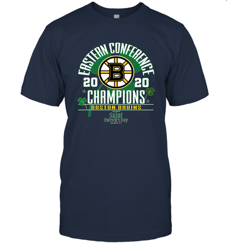 NHL ST PATRICK'S DAY Boston Bruins Fanatics 2020 Eastern Conference Champions Defensive Zone Men's T-Shirt