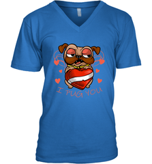 I Pug You Cute Valentines Day Love Heart Pug Dog Valentine Men's V-Neck Men's V-Neck - FordPhuMy
