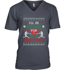 I'll Be Home for Christmas Baseball Gift For Men Women Kids Men's V-Neck Men's V-Neck - FordPhuMy
