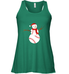 Snowman Baseball Christmas Women's Racerback Tank Women's Racerback Tank - FordPhuMy