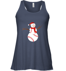 Snowman Baseball Christmas Women's Racerback Tank Women's Racerback Tank - FordPhuMy