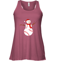 Snowman Baseball Christmas Women's Racerback Tank Women's Racerback Tank - FordPhuMy