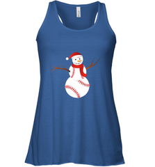 Snowman Baseball Christmas Women's Racerback Tank Women's Racerback Tank - FordPhuMy