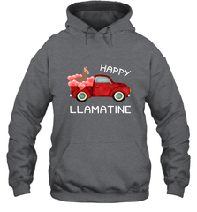 Happy Llamatine funny Valentine Day Llama costume Hooded Sweatshirt Hooded Sweatshirt - FordPhuMy