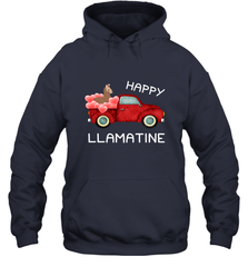 Happy Llamatine funny Valentine Day Llama costume Hooded Sweatshirt Hooded Sweatshirt - FordPhuMy