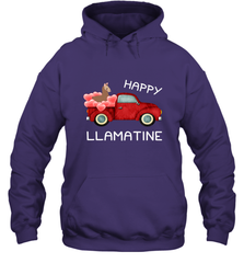 Happy Llamatine funny Valentine Day Llama costume Hooded Sweatshirt Hooded Sweatshirt - FordPhuMy
