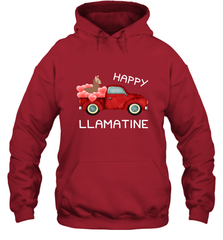 Happy Llamatine funny Valentine Day Llama costume Hooded Sweatshirt Hooded Sweatshirt - FordPhuMy