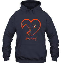 Virginia Cavaliers Football Inside Heart  Team Hooded Sweatshirt