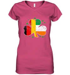 Irish German Flag Shamrock St Patricks Shirts Women's V-Neck T-Shirt Women's V-Neck T-Shirt - FordPhuMy