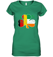 Irish German Flag Shamrock St Patricks Shirts Women's V-Neck T-Shirt Women's V-Neck T-Shirt - FordPhuMy