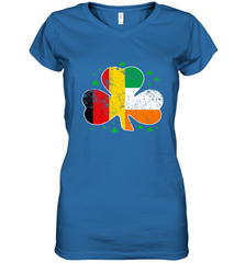 Irish German Flag Shamrock St Patricks Shirts Women's V-Neck T-Shirt Women's V-Neck T-Shirt - FordPhuMy
