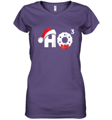 Santa HO HO3 Cubed Funny Christmas Women's V-Neck T-Shirt Women's V-Neck T-Shirt - FordPhuMy