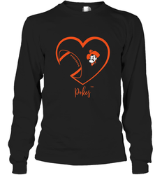 Oklahoma State Cowboys Football Inside Heart  Team Long Sleeve T-Shirt