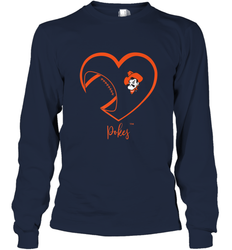 Oklahoma State Cowboys Football Inside Heart  Team Long Sleeve T-Shirt