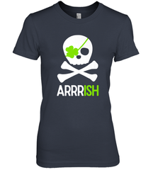 St. Patricks Day Irish Pirate Skull and Cross bones Women's Premium T-Shirt Women's Premium T-Shirt - FordPhuMy