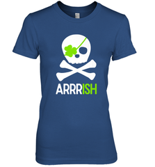 St. Patricks Day Irish Pirate Skull and Cross bones Women's Premium T-Shirt Women's Premium T-Shirt - FordPhuMy