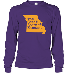 The Great State Of Kansas Long Sleeve T-Shirt Long Sleeve T-Shirt - FordPhuMy