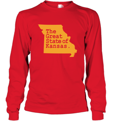 The Great State Of Kansas Long Sleeve T-Shirt Long Sleeve T-Shirt - FordPhuMy