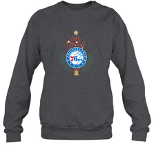 NBA Philadelphia 76ers Logo merry Christmas gilf Crewneck Sweatshirt Crewneck Sweatshirt - FordPhuMy