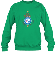 NBA Philadelphia 76ers Logo merry Christmas gilf Crewneck Sweatshirt Crewneck Sweatshirt - FordPhuMy