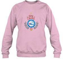 NBA Philadelphia 76ers Logo merry Christmas gilf Crewneck Sweatshirt Crewneck Sweatshirt - FordPhuMy