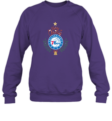 NBA Philadelphia 76ers Logo merry Christmas gilf Crewneck Sweatshirt Crewneck Sweatshirt - FordPhuMy
