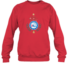 NBA Philadelphia 76ers Logo merry Christmas gilf Crewneck Sweatshirt Crewneck Sweatshirt - FordPhuMy