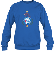 NBA Philadelphia 76ers Logo merry Christmas gilf Crewneck Sweatshirt Crewneck Sweatshirt - FordPhuMy