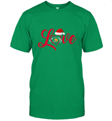 NFL Cleveland Browns Logo Christmas Santa Hat Love Heart Football Team Men's T-Shirt Men's T-Shirt - FordPhuMy
