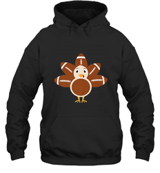 Funny Football Turkey Fall Thanksgiving Football Hooded Sweatshirt