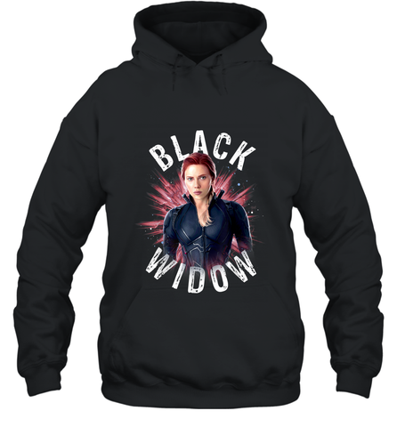 Avengers Endgame Black Widow Space Poster Graphic Hooded Sweatshirt Hooded Sweatshirt / Black / S Hooded Sweatshirt - FordPhuMy