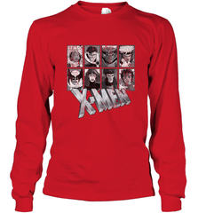 Marvel X Men Animated Series Halftone Retro 90s Long Sleeve T-Shirt Long Sleeve T-Shirt - FordPhuMy