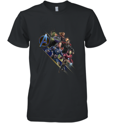 Marvel Avengers Endgame Action Pose Logo Men's Premium T-Shirt