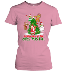 Dabbing Around Christmas Tree Baseball Snowman Santa Women's T-Shirt Women's T-Shirt - FordPhuMy