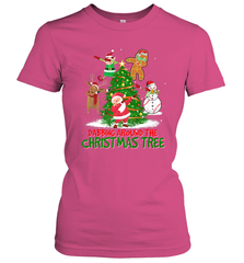 Dabbing Around Christmas Tree Baseball Snowman Santa Women's T-Shirt Women's T-Shirt - FordPhuMy