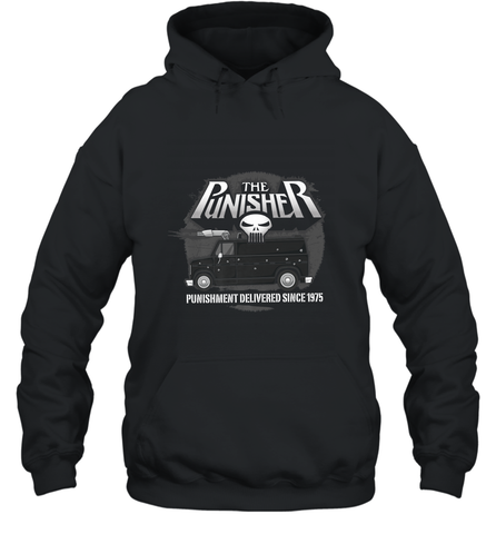 Marvel The Punisher Battle Van Since 1975 Hooded Sweatshirt Hooded Sweatshirt / Black / S Hooded Sweatshirt - FordPhuMy
