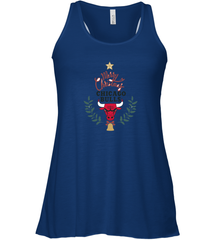 NBA Chicago Bulls Logo merry Christmas gilf Women's Racerback Tank Women's Racerback Tank - FordPhuMy