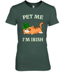 Pet Me I'm Irish Funny Cat Lover St. Patrick's Day Women's Premium T-Shirt Women's Premium T-Shirt - FordPhuMy