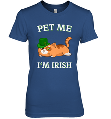 Pet Me I'm Irish Funny Cat Lover St. Patrick's Day Women's Premium T-Shirt Women's Premium T-Shirt - FordPhuMy