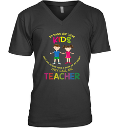 They Call Me Teacher School Kids Fun Appreciation Men's V-Neck