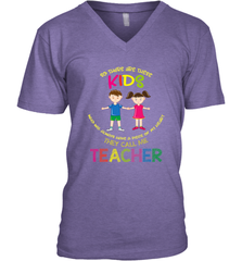 They Call Me Teacher School Kids Fun Appreciation Men's V-Neck Men's V-Neck - FordPhuMy