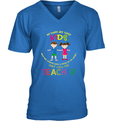They Call Me Teacher School Kids Fun Appreciation Men's V-Neck Men's V-Neck - FordPhuMy