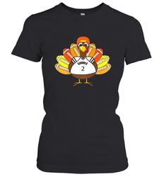 Cool Thanksgiving Football Shirt _ Gobble Player Turkey Gift Women's T-Shirt