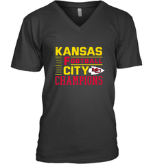 Kansas City Football Champions Vintage KC Distressed Gift Men's V-Neck Men's V-Neck - FordPhuMy