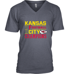 Kansas City Football Champions Vintage KC Distressed Gift Men's V-Neck Men's V-Neck - FordPhuMy
